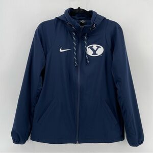 Nike Unisex Zipped Jacket Navy Blue BYU Cougars Hood M